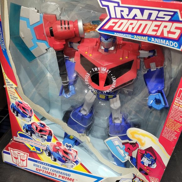 Transformers Animated 2007 Roll Out Command Optimus Prime Action Figure - Picture 2 of 2